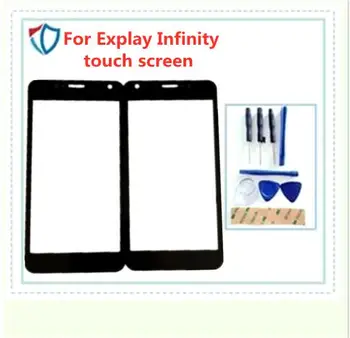 Už Explay Infinity touch screen mobilusis telefonas, Priekiniai Išorinis Objektyvo Ekrano Viršuje, Stiklo Pakeitimas Ląstelių Juoda Spalva Nemokamas Pristatymas