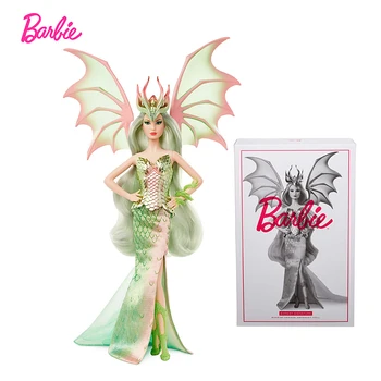 Barbė graikų Mitinės Muse Fantasy, Dragon Imperatorienė Lėlė Su Pastelinės Spalvos Plaukų ir Sparnus, Kolekcines, Barbie Lėlės Žaislas GHT44