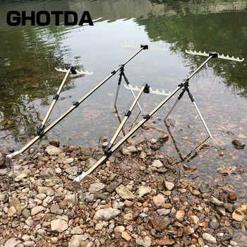 GHOTDA Žvejybos Įranga Teleskopinis meškerės Laikiklio Stovi Sulankstomas Aliuminio Lydinio Vertus Karpių Žvejybos Strypai