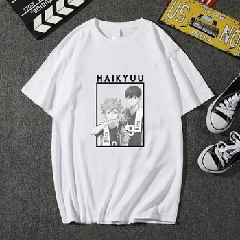 Haikyuu Karšto Anime T-shirt Mados Apvalios Kaklo trumpomis Rankovėmis, Atsitiktinis Unisex