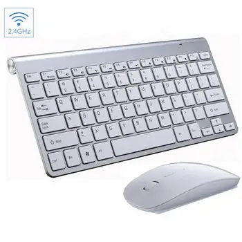 2.4 G Belaidė Klaviatūra Ir Pelė, Mini Multimedia Keyboard Mouse Combo Set For Notebook Laptop KOMPIUTERIO TV Raštinės Reikmenys
