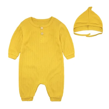 2020 Mados Pavasario Kūdikių Romper Su Skrybėlės 2vnt Rudenį ilgomis rankovėmis Medvilnės berniukai &mergaites outwear kūdikiams, vaikiški drabužiai mergina drabužių