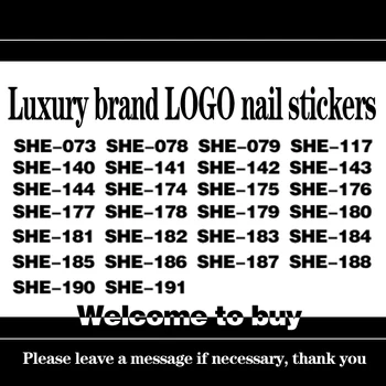 Pakuotėje yra 10 prekės ženklo LOGOTIPĄ nagų lipdukų dizainas nagų dailės apdailos nagų dailės reikmenys apdaila