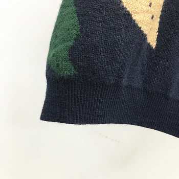 Nauja Rudens Žiemos Taku Dizaineris Moterų Negabaritinių Megztinis (Puloveris Derliaus Gėlių Megztiniai Femme Megzti Megztinis Viršuje NS64