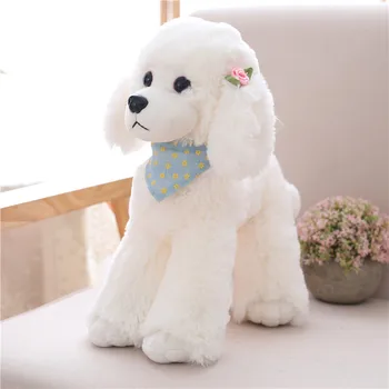 6 spalvų 25-40cm Modeliavimas Teddy šuo lėlės, pudelis namų dekoravimo pliušiniai žaislai mergaitėms gimtadienio dovanos