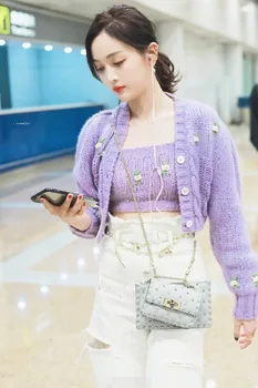 1 nustatyti 2020 m. Pavasarį Korėja Stilius Derliaus Siuvinėjimo Gėlių Cardigan Bako Viršuje V kaklo Single-breasted Mygtuką Megzti Megztinis Megztinis