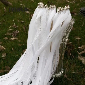 50pcs/daug Baltos spalvos Nėrinių vestuvių kalnas su skiedra bell, vestuvių dekoravimas