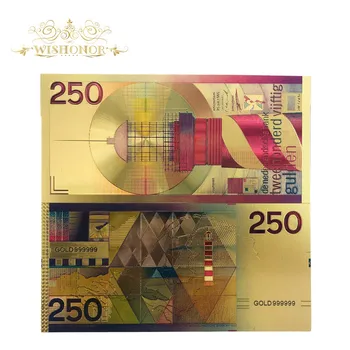 10 - 100vnt Spalva Nyderlandai 250 olandijos Guldenas Aukso Banknotų Replika dėl Dovanų ir Suvenyrų Kolekcija