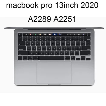 Klaviatūros apima Macbook Pro 13 A2289 A2251 A 2289 2251 A2141 16 colių MUMS Įveskite išdėstymas apsaugine danga silikono aišku 2020 m.