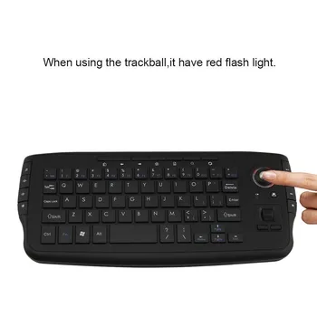 Belaidė Mini Trackball Klaviatūra Ir Pelė Combo Nešiojamą 94Keys Žaidimų Desigh Klaviatūra anglų kalba, USB Pelė, Skirta 