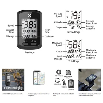 2020 GPS Dviratį Bevielis Kompiuterio Dviračių Spidometras Bluetooth Ridos Kelių Dviračių, Kalnų Dviračių ED889