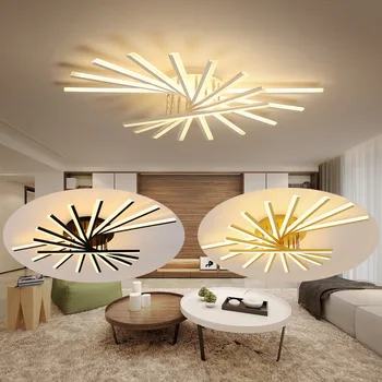 Gyvenamasis kambarys miegamasis LED lubų šviestuvas šiuolaikinių namų puošybai ilgai galvos akrilo juostelė šviesos virtuvės, valgomojo kambario lubų liustra