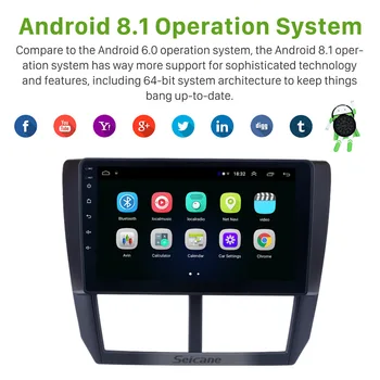 Seicane 9 colių Android 8.1 Automobilio Radijo. 2008 M. 2009 M. 2010 M. 2011 M. 2012 M. Subaru Forester Touchscreen Galvos Vienetas GPS Multimedia Player