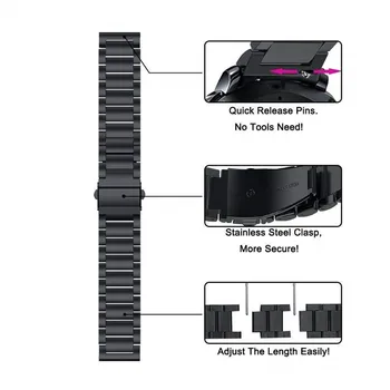 18mm 20mm Nerūdijančio Plieno Žiūrėti Juosta, Diržu, Nokia PLIENO HR 36MM 40MM Smart Žiūrėti Pakeitimo Greito Atleidimo Watchband Apyrankė