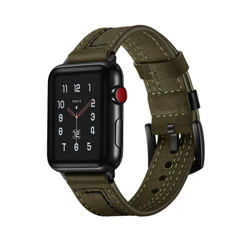 Natūralios Odos dirželis Apple watch band 44mm 40mm iWatch 42/38mm smart watchband diržo apyrankę applewatch serijos 6 5 4 3 se
