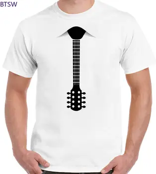 Naujas Harajuku Mados Spausdinti Unisex Marškinėlius Gitara T-Shirt Mens Juokinga Elektros Akustinė Bosinė Gitara Roko Muzikos Fancy Dress Kaklaraištis