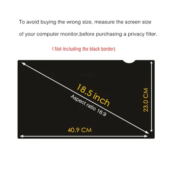 18.5 colių Originalus LG Privatumo Ekrano Filtras Anti-Glare Apsauginės plėvelės 16:9 Widescreen Monitorius 409mm*230mm