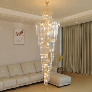 Prabangus modernaus kristalų liustra už laiptai, aukso/chrome namų dekoravimas loft šviestuvai šviestuvai